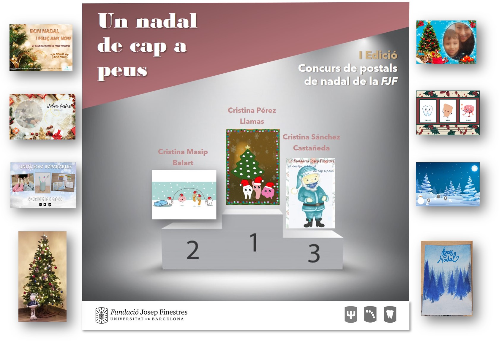 Cristina Pérez, ganadora de la 1ª edición del Concurso de postales de Navidad de la FJF
