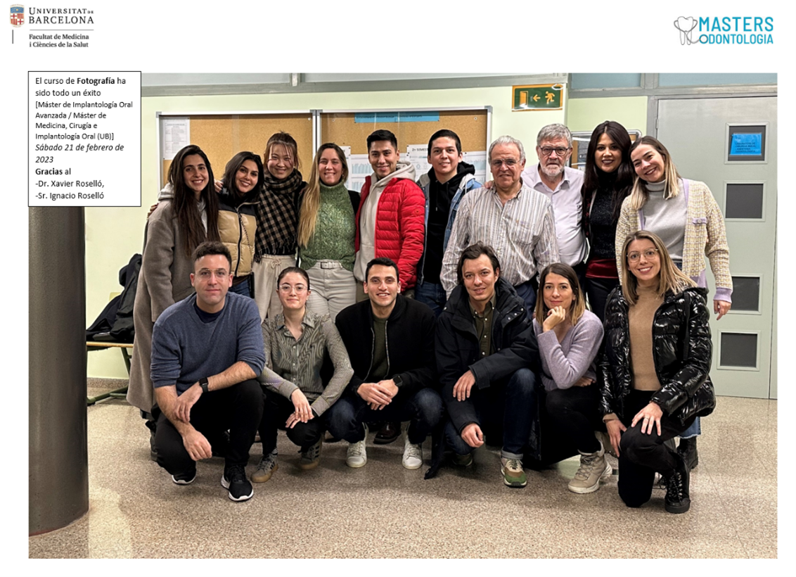 Los estudiantes de máster del Hospital Odontològic UB, en continúa formación.