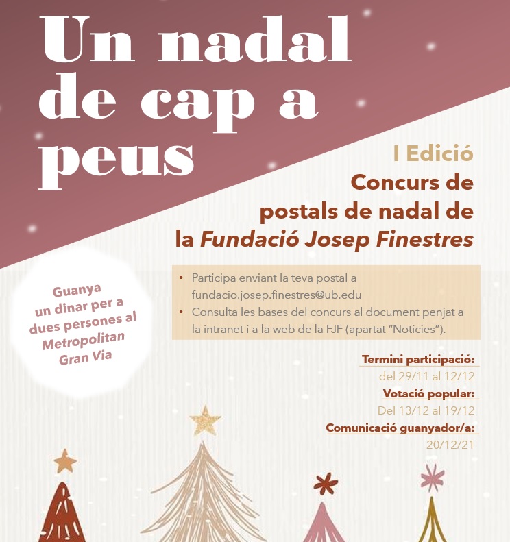 Avui arrenca la I edició del Concurs de postals de nadal de la Fundació Josep Finestres