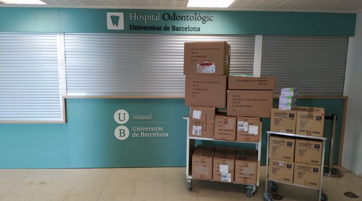 Donación de material sanitario para el Hospital Universitario de Bellvitge